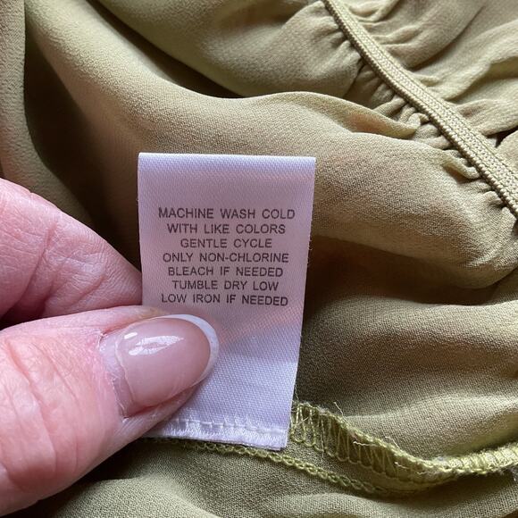 DR2 Daniel Raiin Green & Pink Paisley Elastic Waist Sleeve & Neck Top XXL - Picture 7 of 8